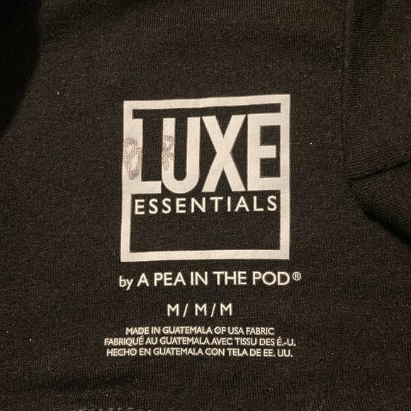 Luxe Essentials by A Pea in the Pod Stretch Black Maternity Midi Skirt, Medium - Picture 2 of 2